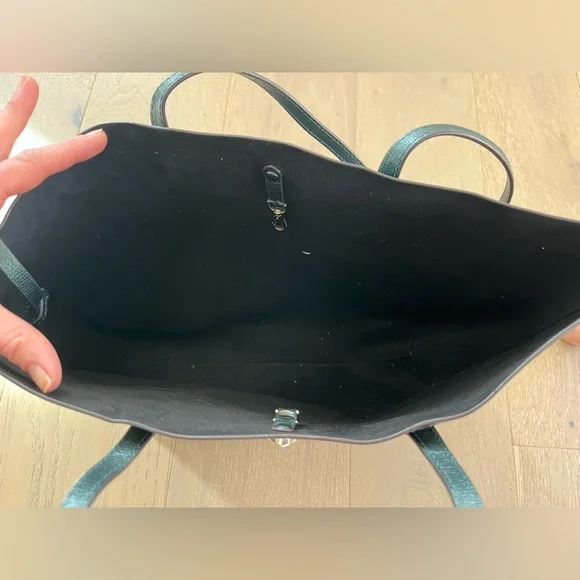 Kate Spade Molly Tote with Pouch in Evergreen Metallic - Picture 12 of 12